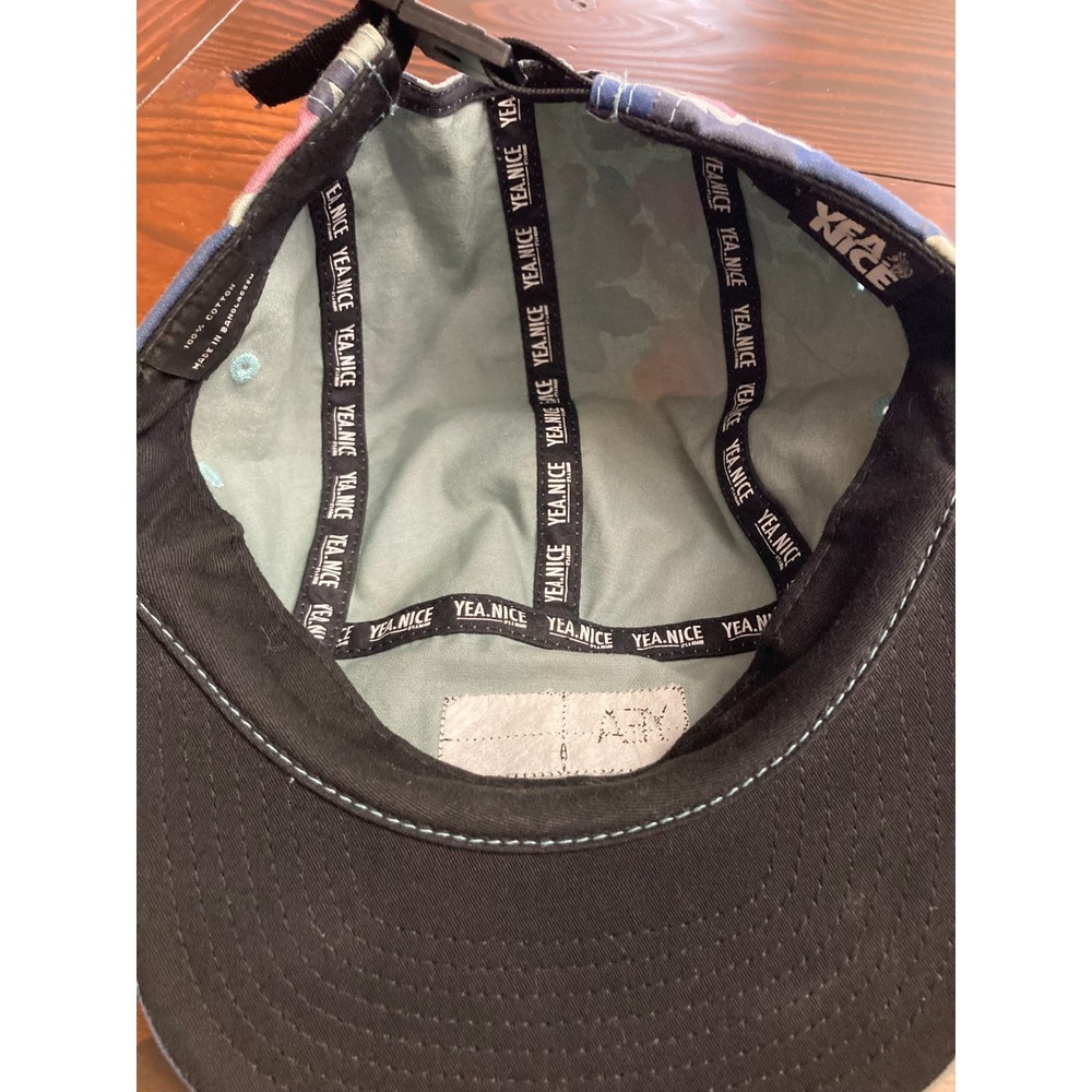 Yea.Nice It's a Brand Camo Baseball Hat Cap Strapback Leaves Hiking Outdoors - Picture 4 of 10
